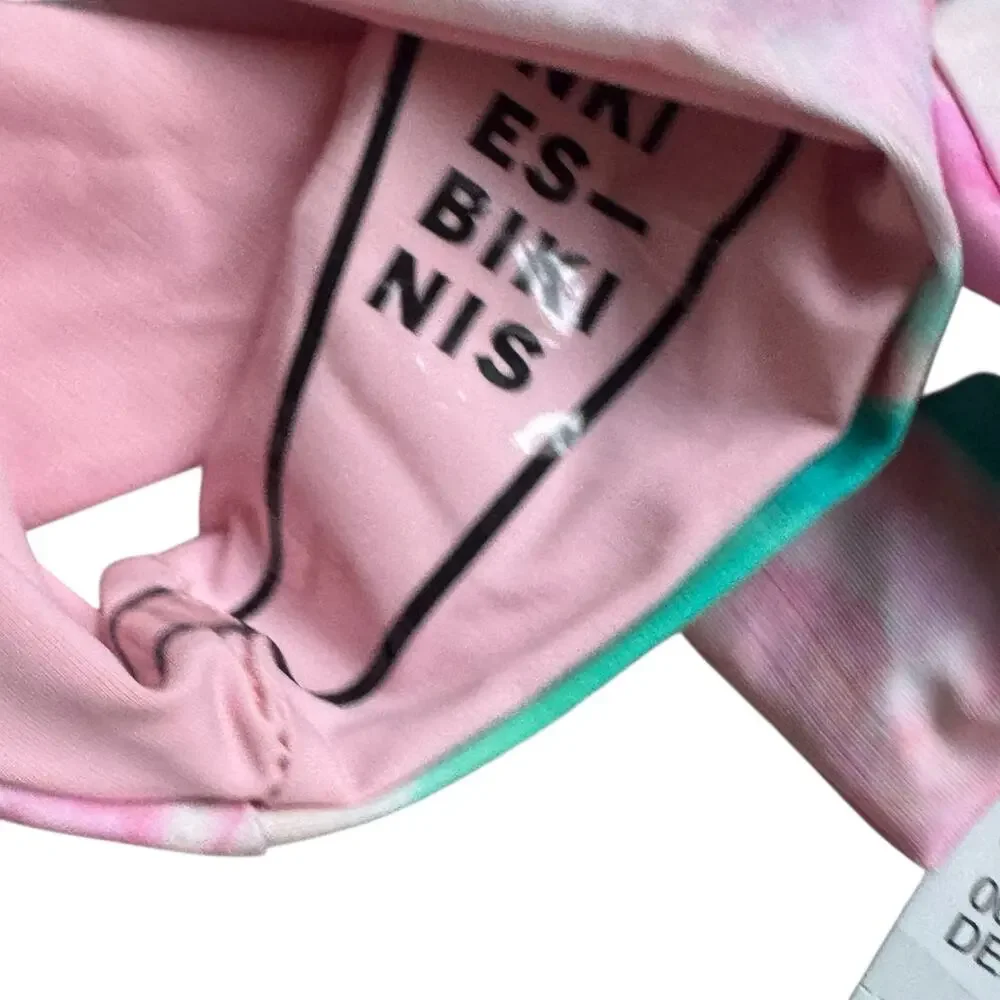 Frankies Bikinis Women's Veronica Tie Bikini Bottom Size Medium Pink NWT
